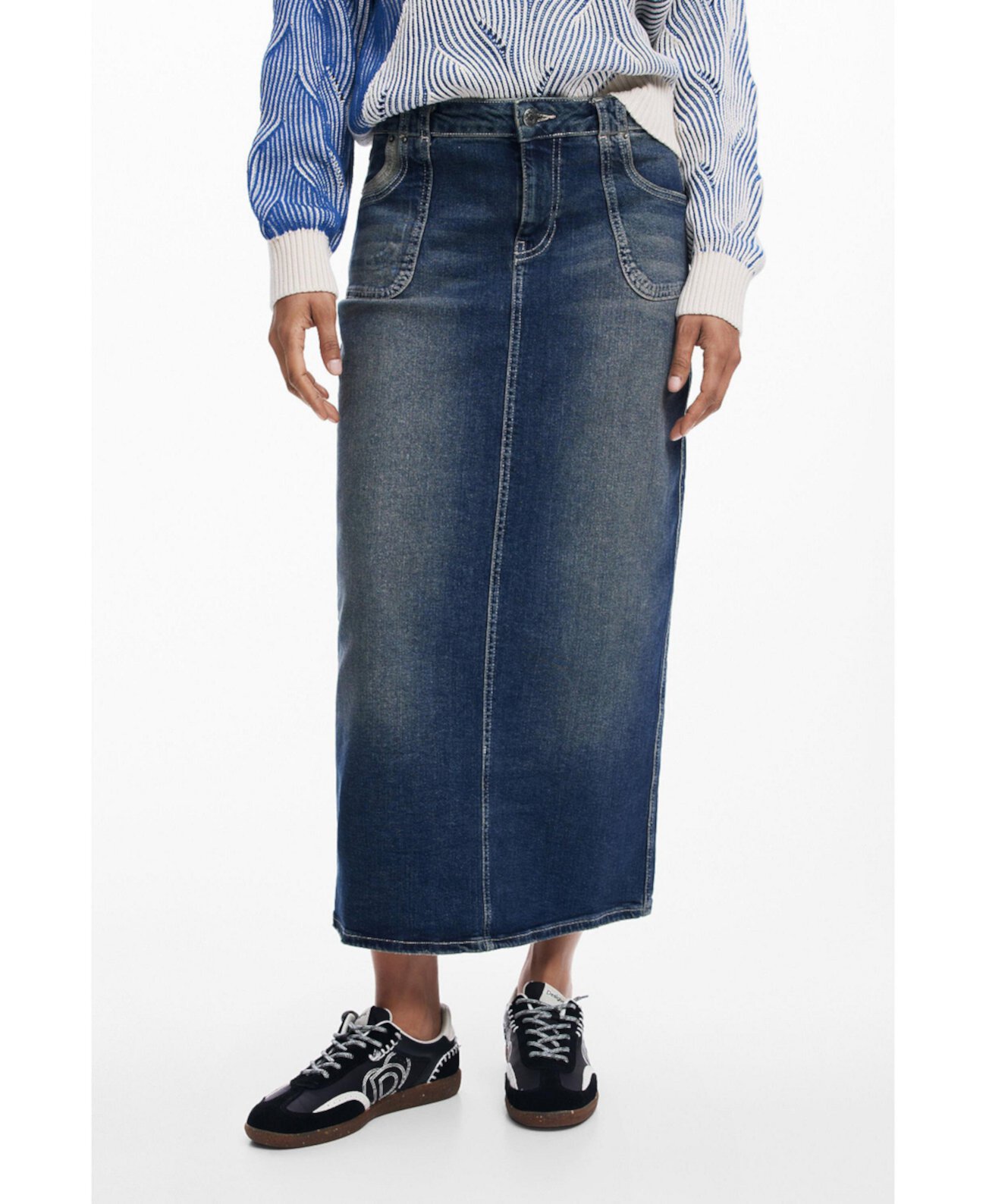 Women's Denim midi skirt Desigual