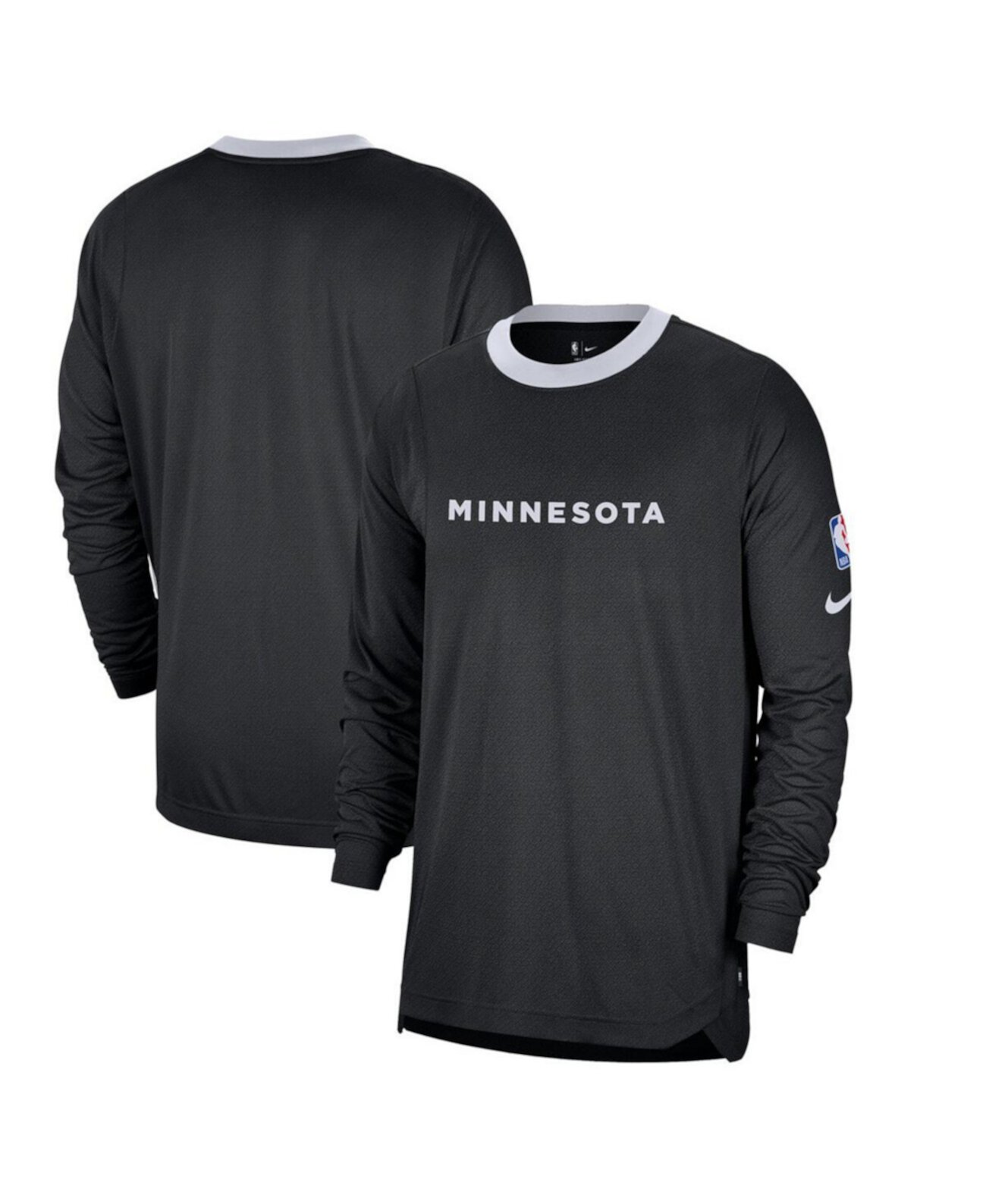 Men's Black Minnesota Timberwolves 2024/25 City Edition Authentic Pregame Performance Long Sleeve Shooting T-Shirt Nike