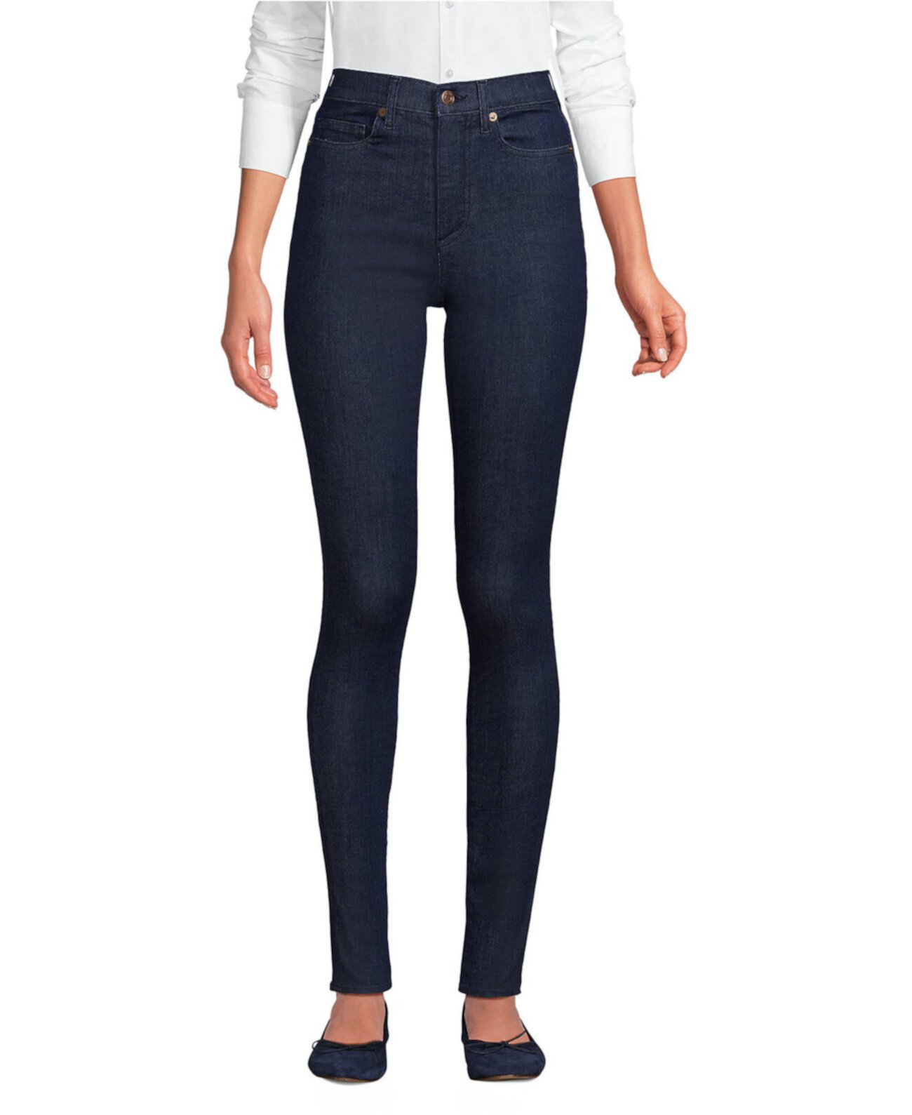 Women's Tall High Rise Stretch Denim Skinny Jeans Lands' End