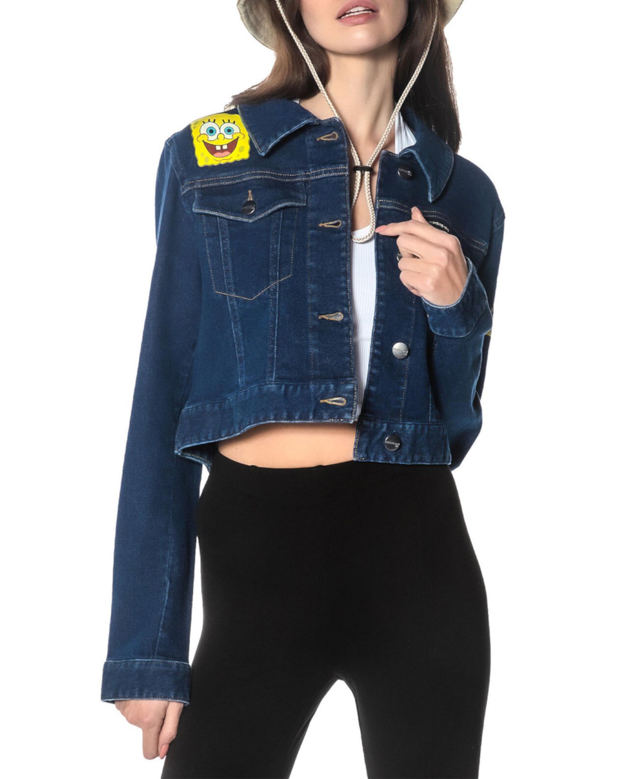 Women's Spongebob Denim Trucker Jacket Members Only