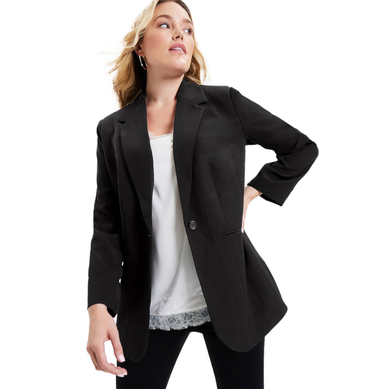 Women's Plus Size Classic Blazer June + Vie