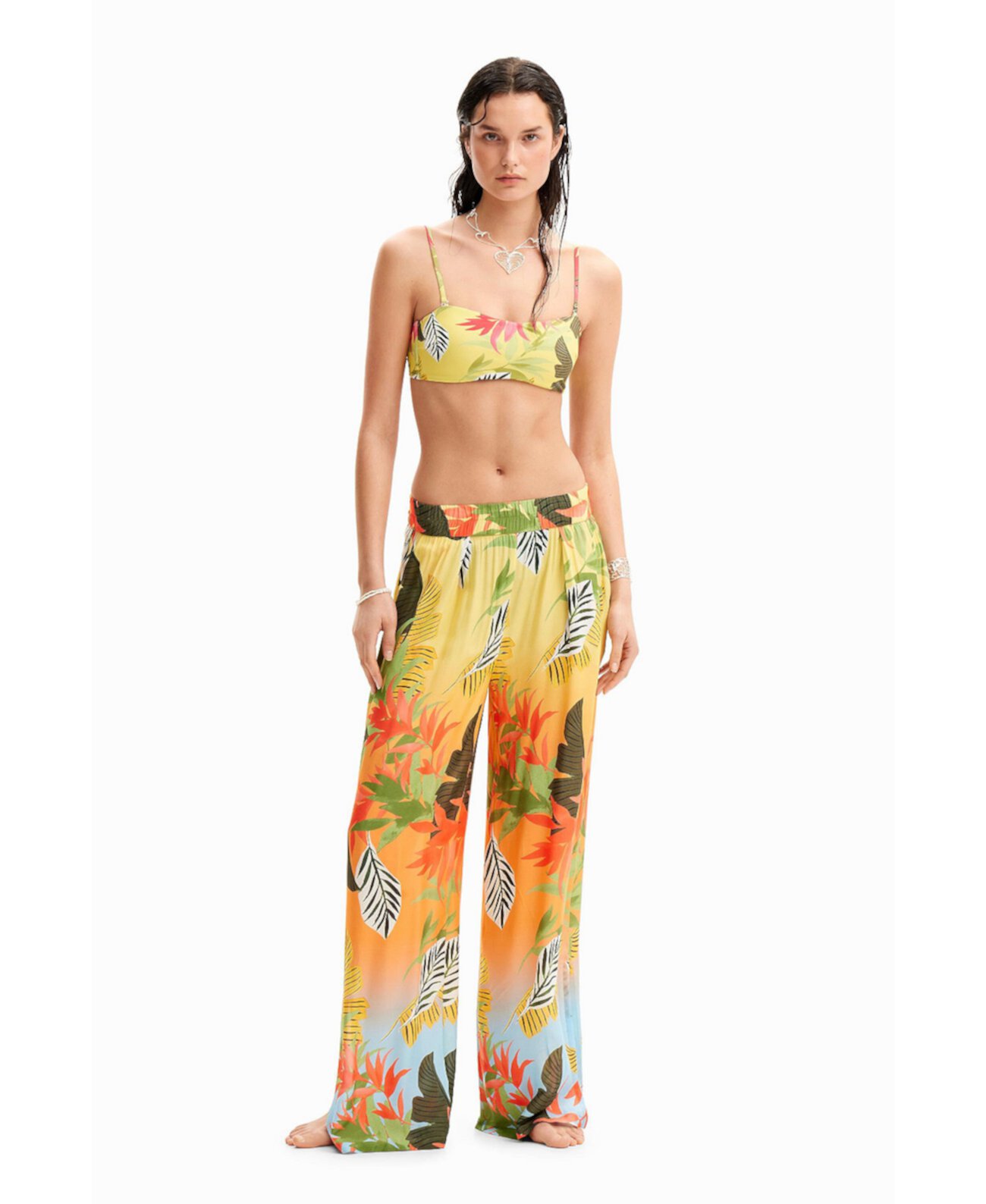 Women's Tropical wide-leg trousers Desigual