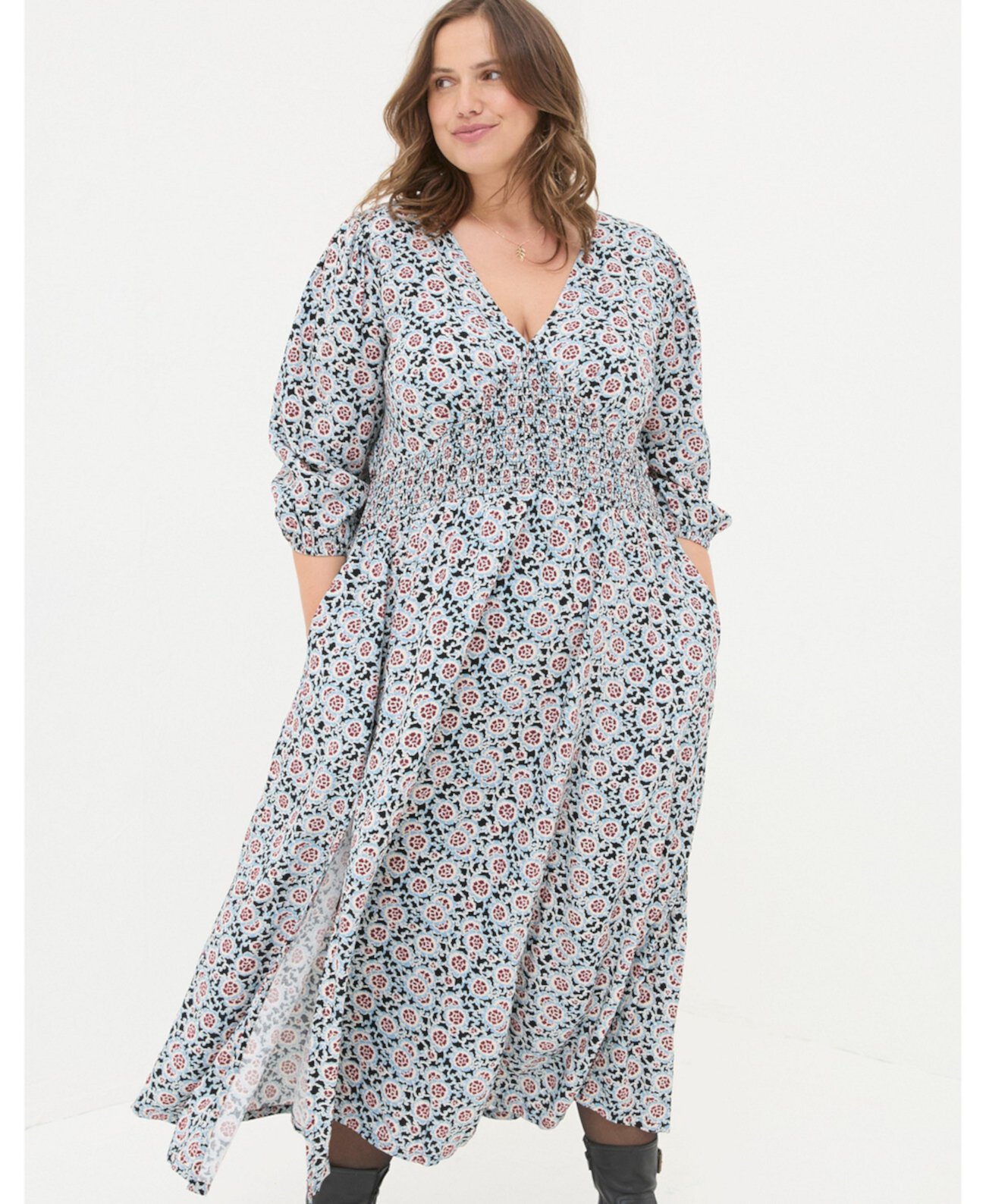 Women's Plus Size Rene Wild Floral Midi Dress FatFace