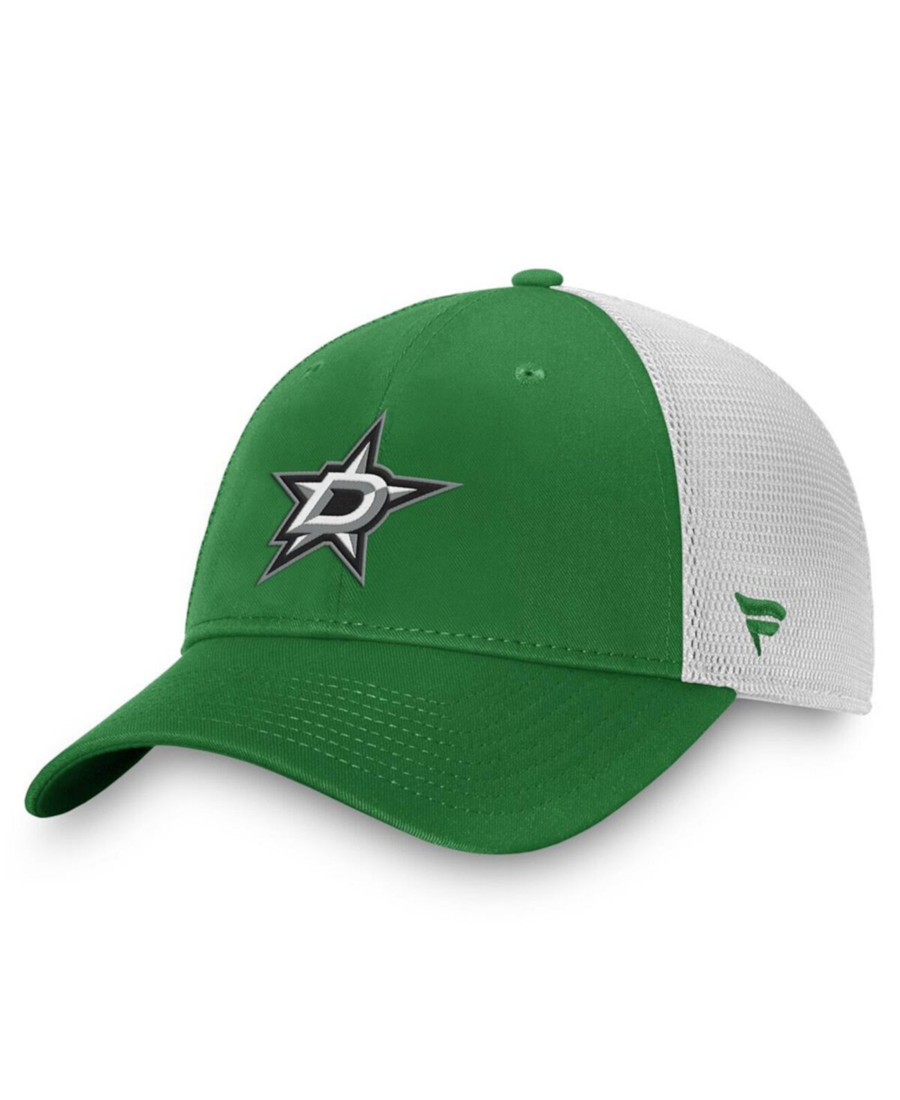 Мужская регулируемая кепка Dallas Stars Core Trucker, цвета зелёный кели/белый, с вышитым логотипом Fanatics