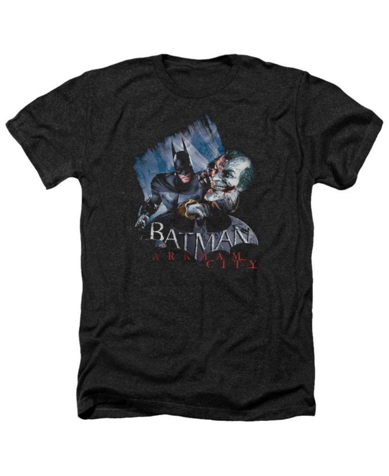 Men's Arkham City Jokes On You! Adult Heather Tee / T-Shirt Batman