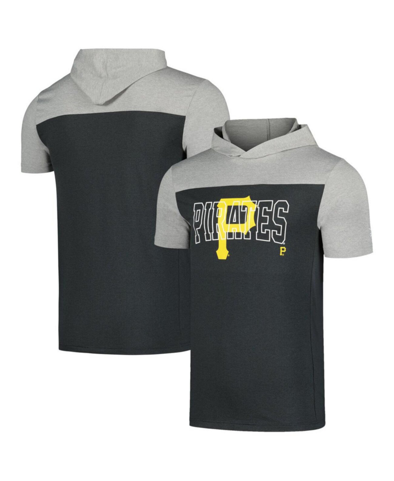 Men's Black Pittsburgh Pirates Active Brushed Hoodie T-Shirt New Era