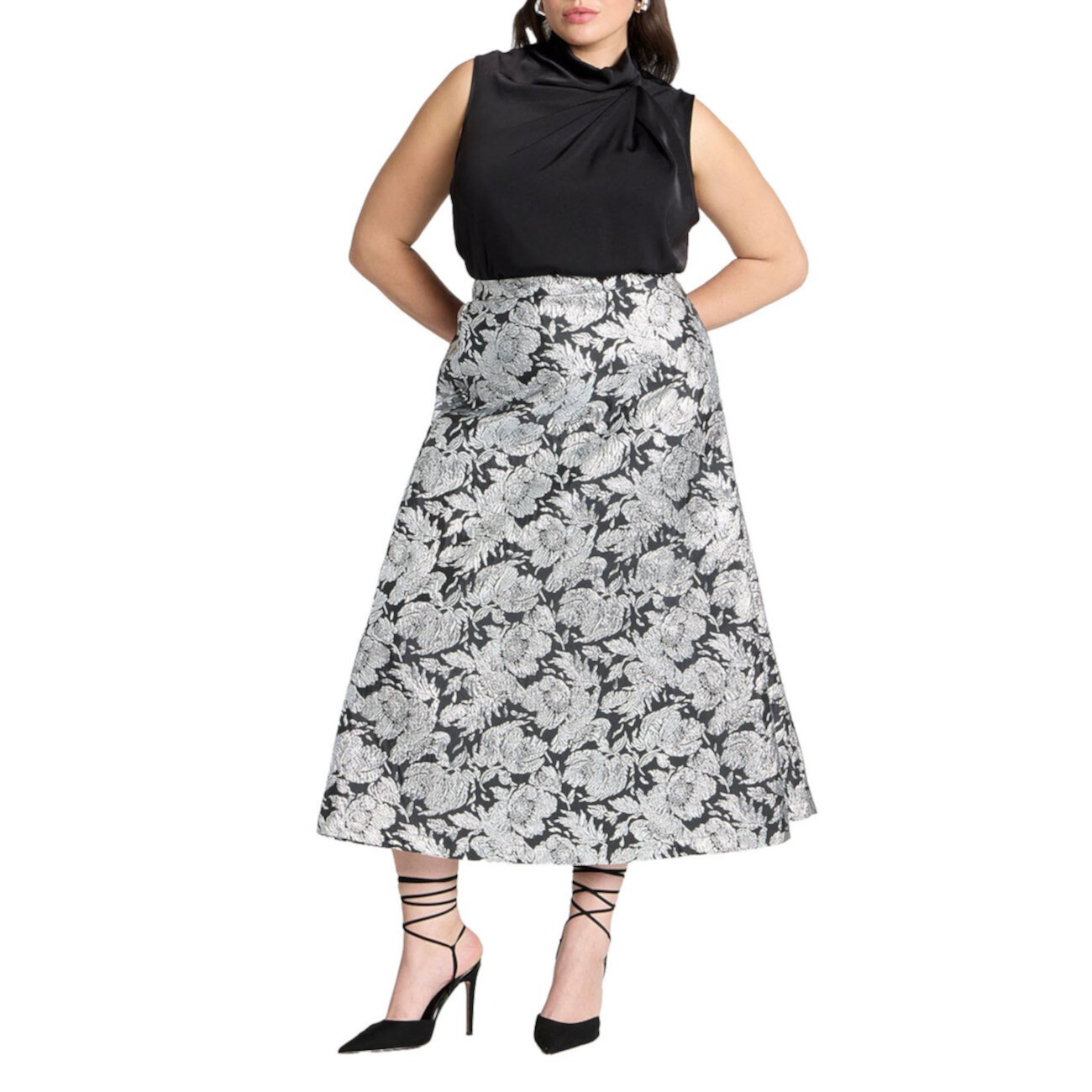 Plus Size Brocade Full Skirt Eloquii