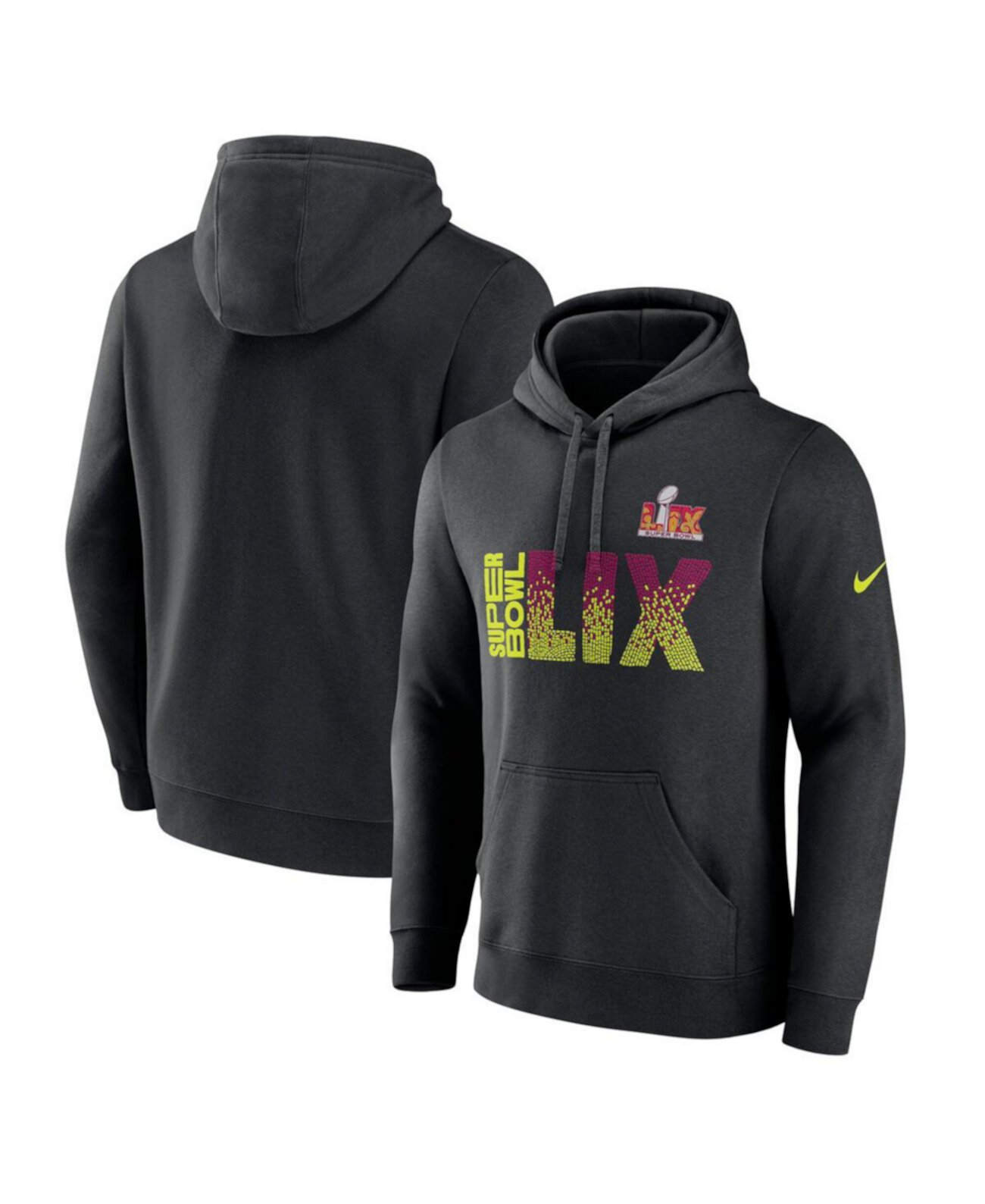 Men's Black Super Bowl LIX Club Fleece Pullover Hoodie Nike