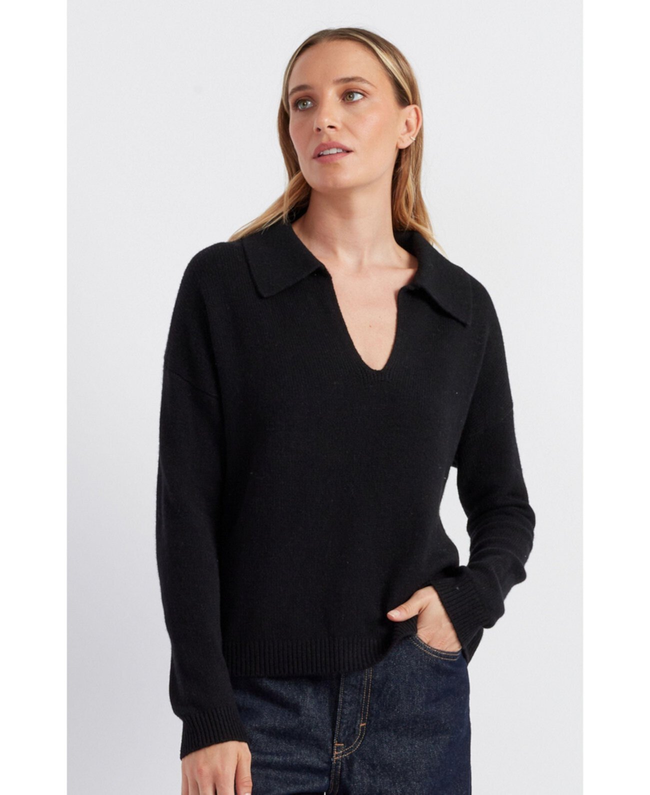 Chinti & Parker Pure Cashmere Summer Collared Sweater Chinti and Parker