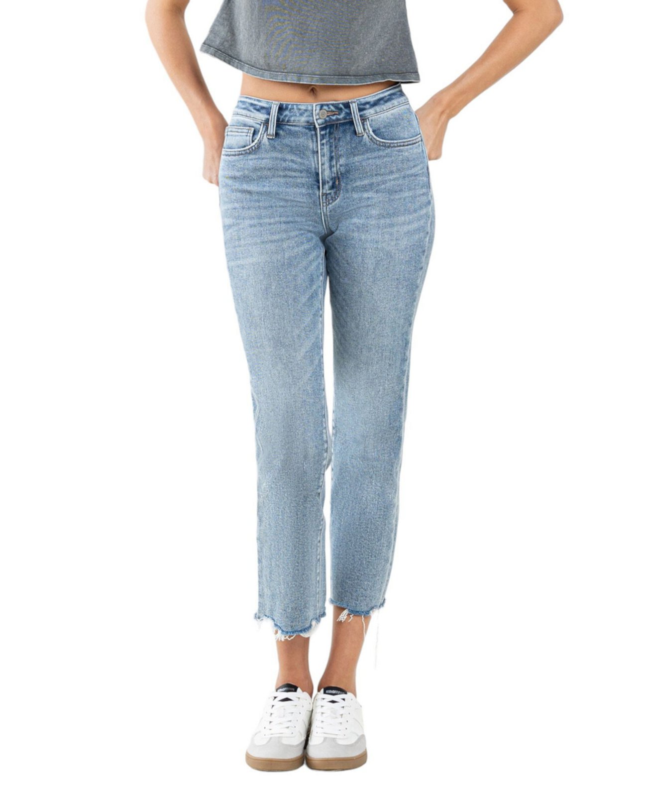 Women's High Rise Cropped Straight Jeans Flying Monkey