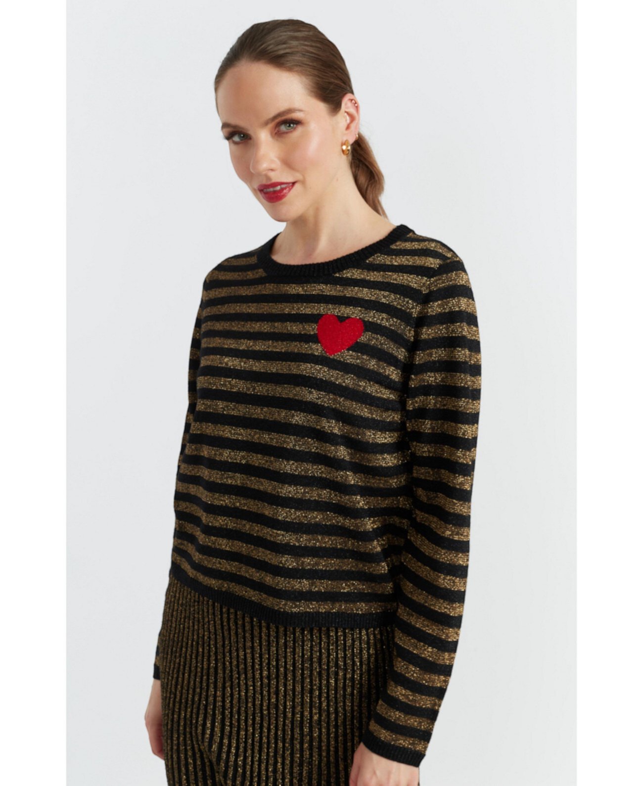 Chinti & Parker Women's Heart Breton Sweater Chinti and Parker