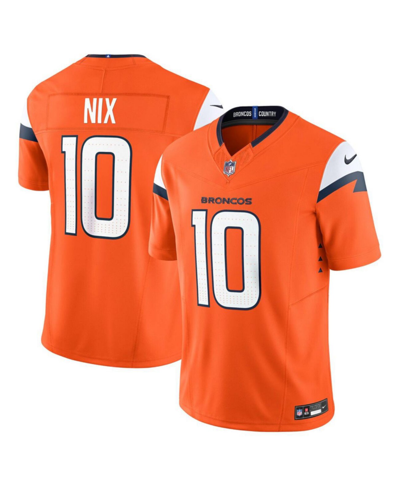 Men's Bo Nix Orange Denver Broncos Vapor F.U.S.E. Limited Jersey Nike