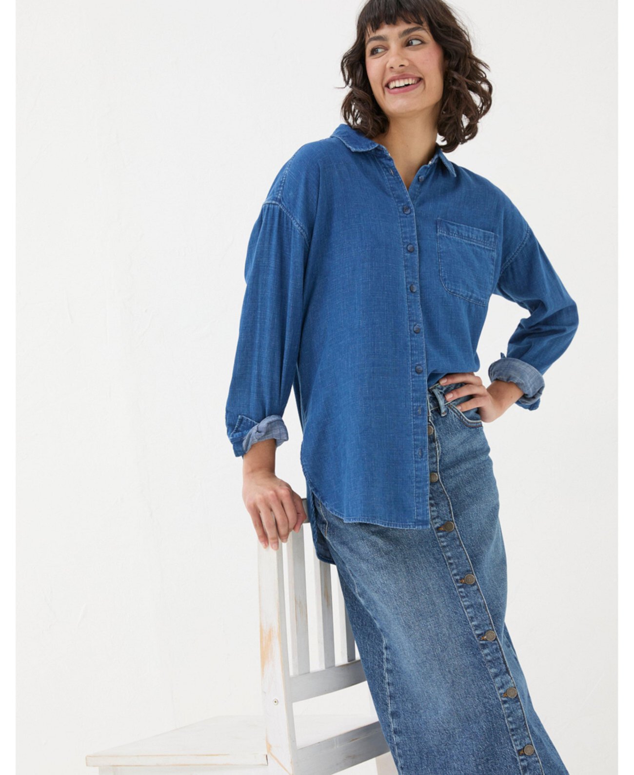 Women's Carolin Denim Shirt FatFace