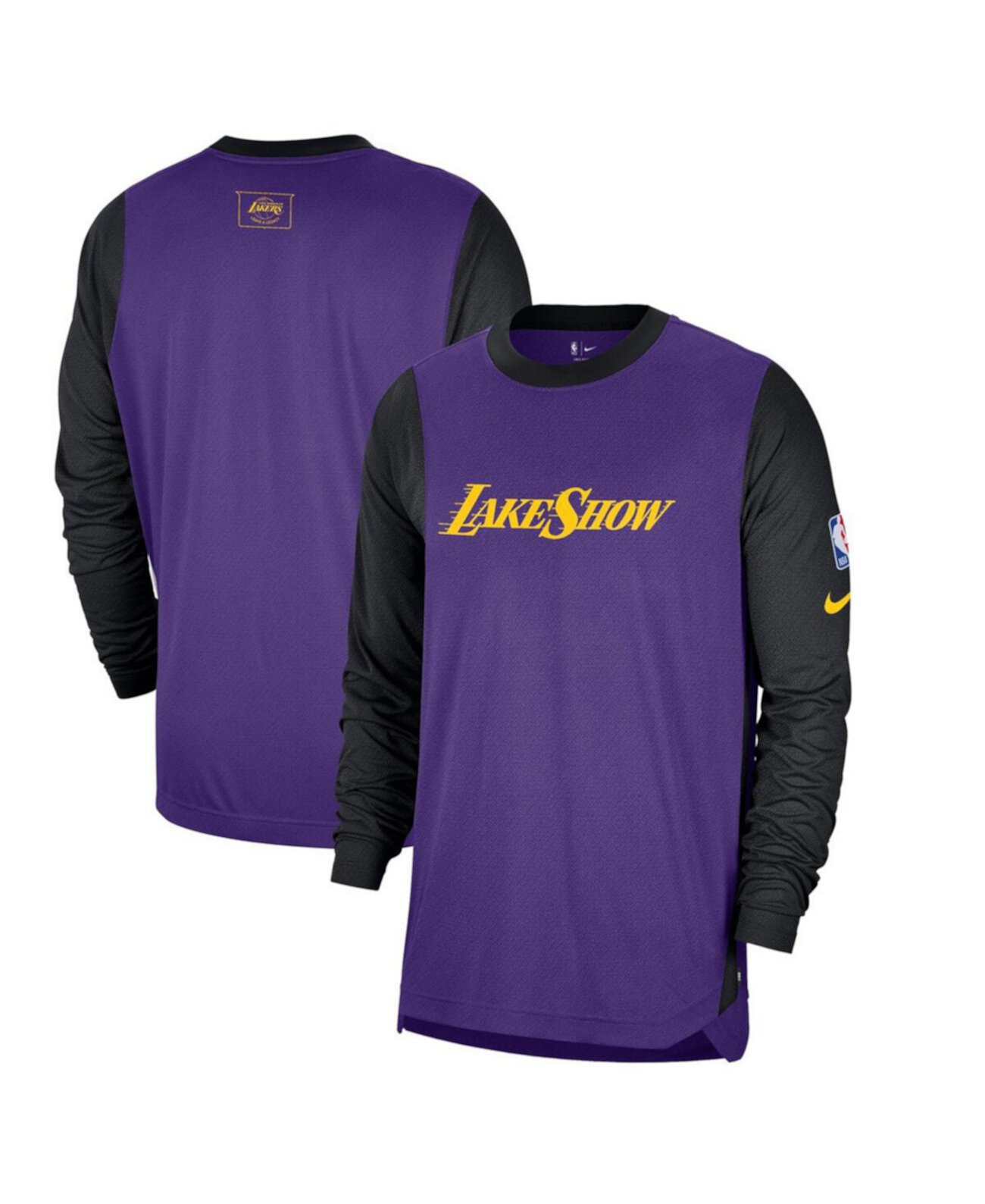 Men's Purple/Black Los Angeles Lakers 2024/25 City Edition Authentic Pregame Performance Long Sleeve Shooting T-Shirt Nike