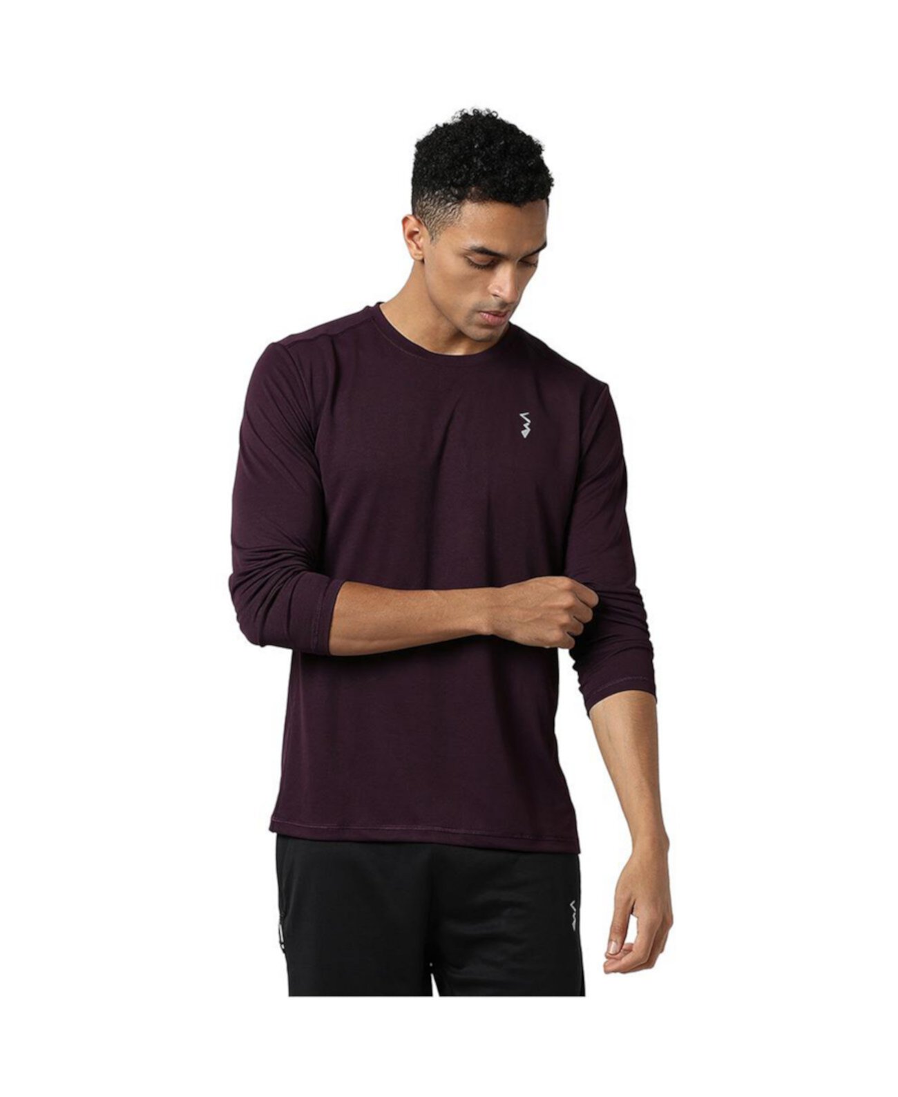 Men's Maroon Red Basic Active wear T-Shirt Campus Sutra