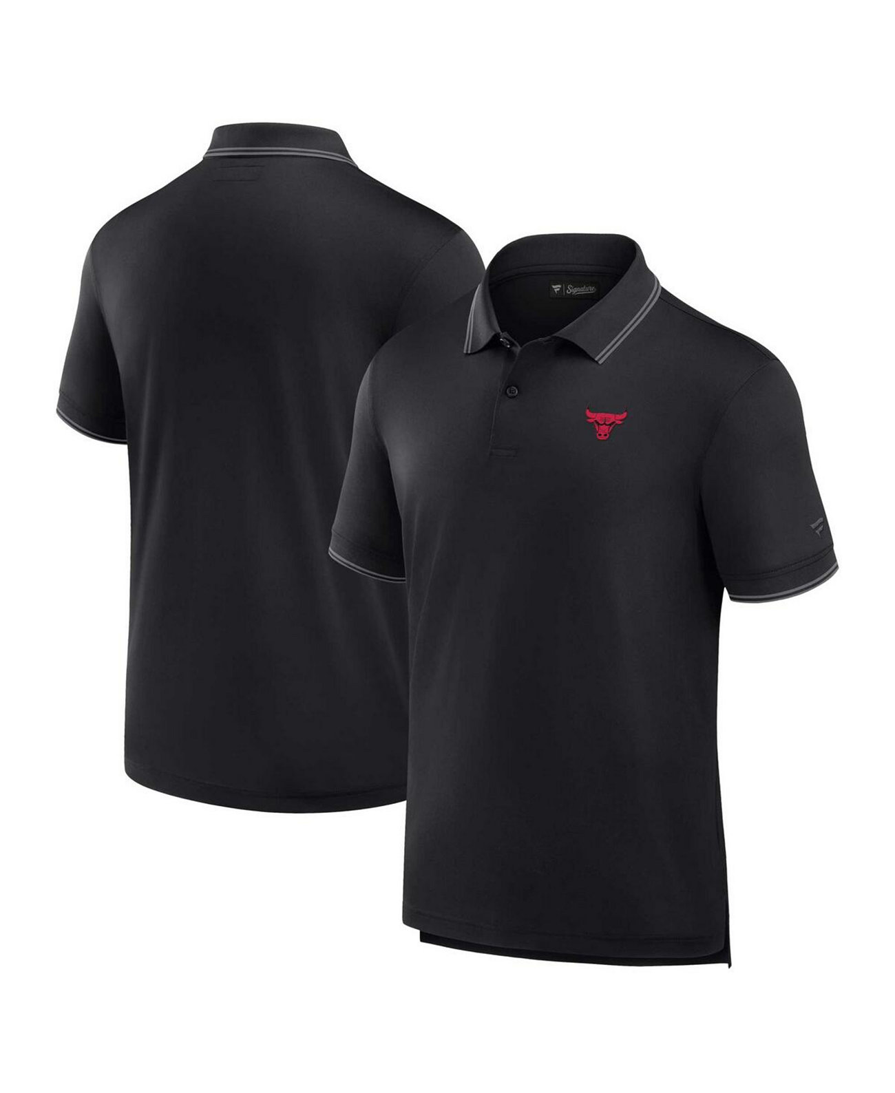 Men's Black Chicago Bulls Front Office Polo Fanatics