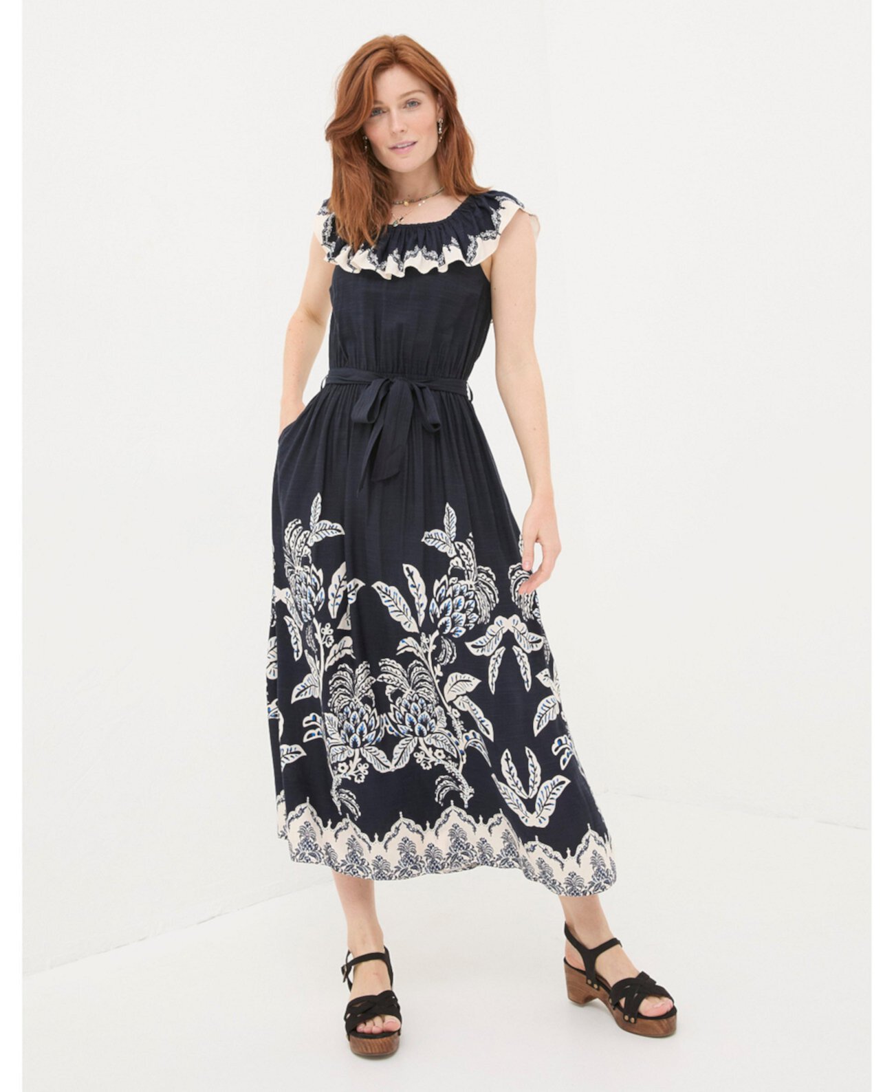 Women's Ezra Damask Midi Dress FatFace