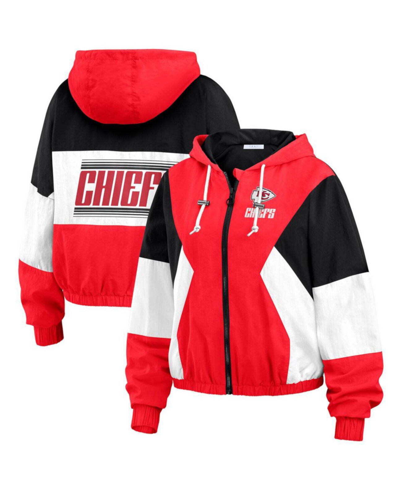 Women's Red Kansas City Chiefs Color Block Full-Zip Windbreaker Jacket WEAR by Erin Andrews