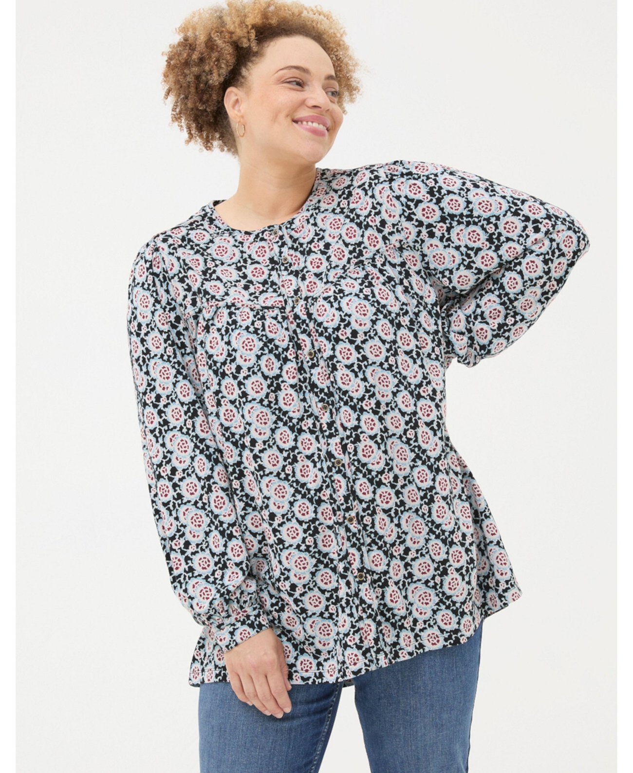 Plus Size Jodie Wild Floral Tunic FatFace