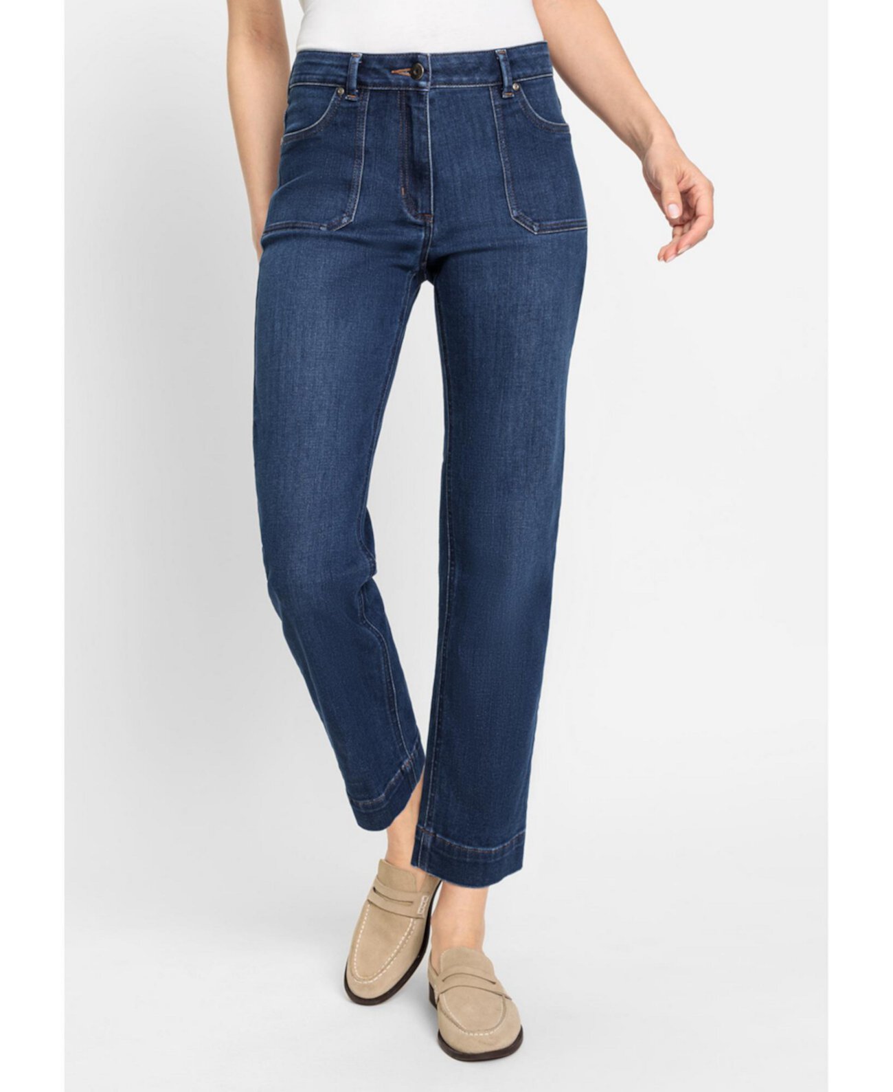 Women's Mona Fit Straight Leg Power Stretch Cropped Jean Olsen