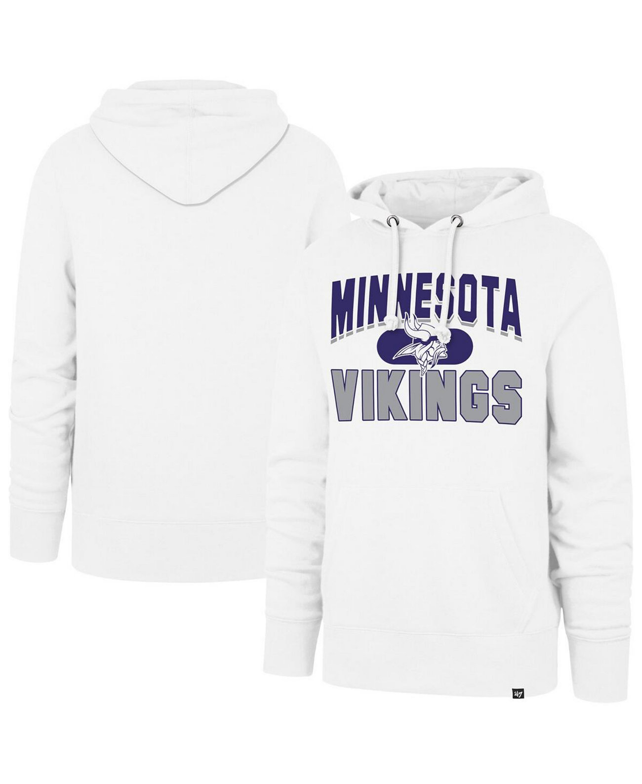 Men's White Minnesota Vikings Counter Strike Headline Pullover Hoodie '47 Brand