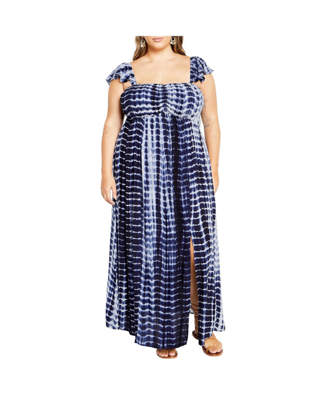 Plus Size Tiarne Tie Dye Maxi Dress City Chic