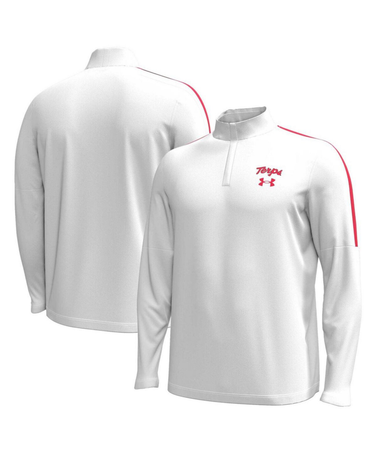 Men's White Maryland Terrapins Playoff Performance Quarter-Zip Jacket Under Armour