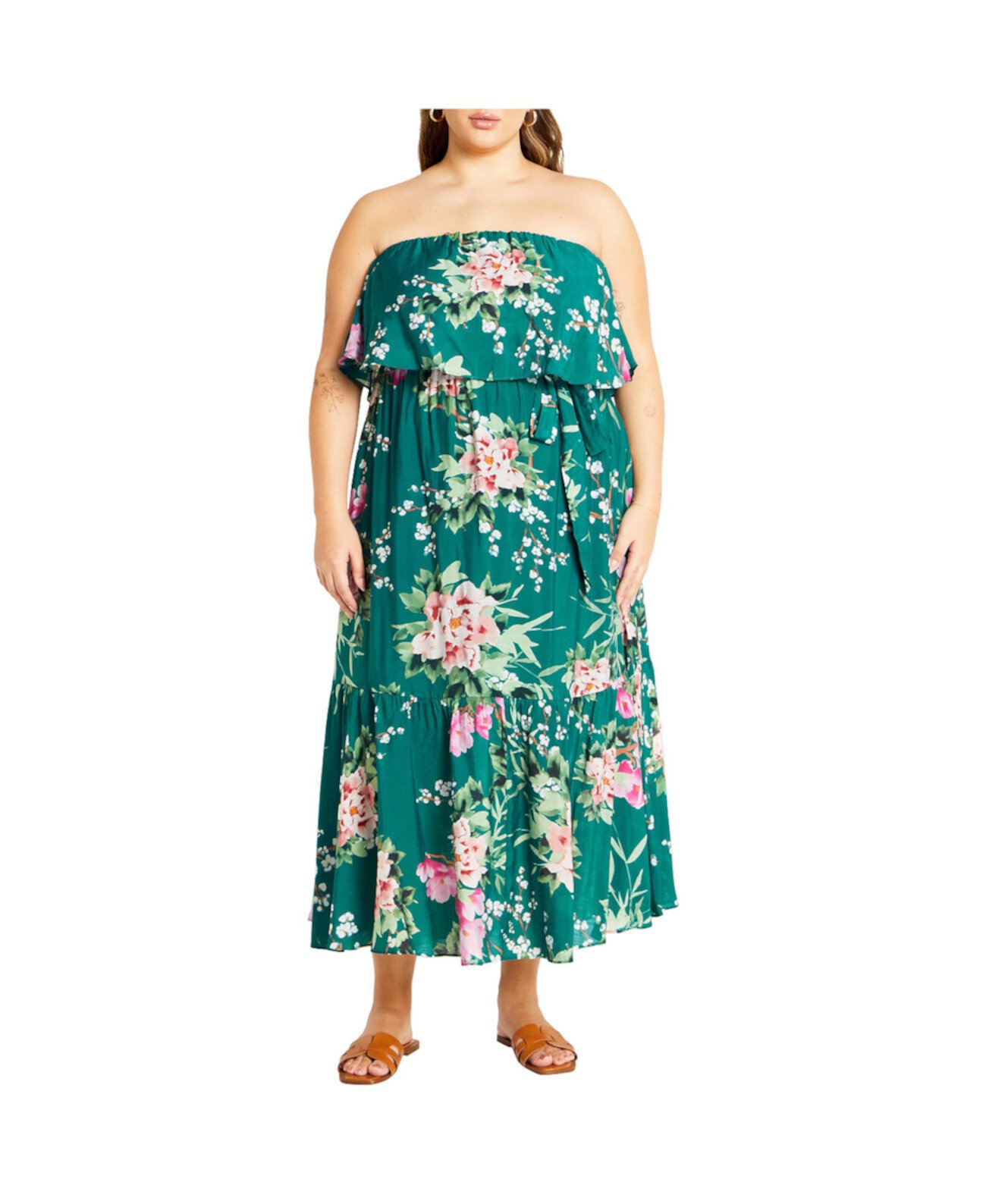 Plus Size Pia Print Maxi Dress City Chic