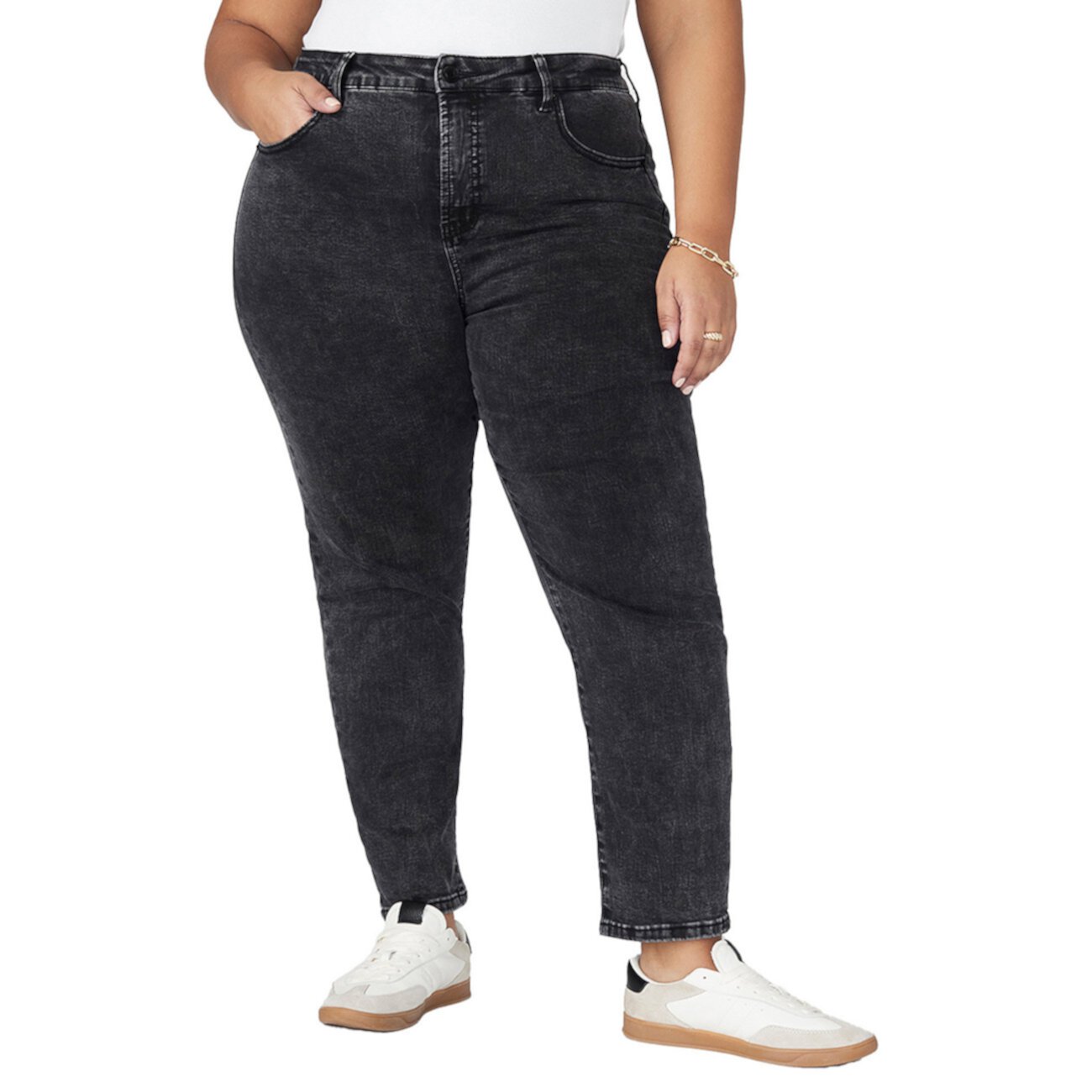 Women's Plus Size The Leigh Super Stretch Slim Leg Jean Eloquii