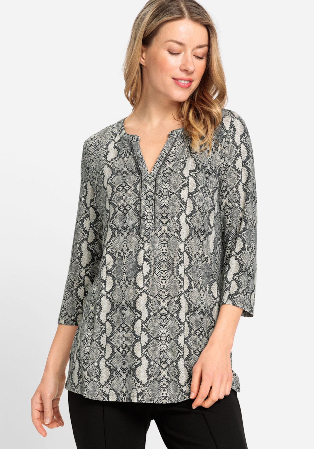 Women's Long Sleeve Snake Tunic T-Shirt Olsen