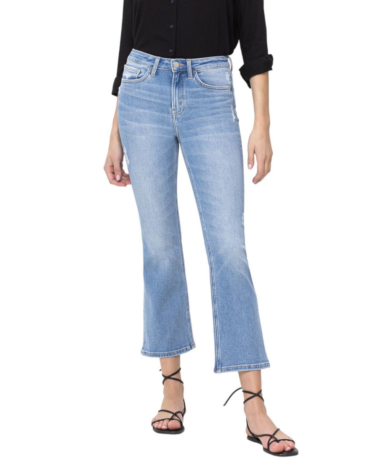 Women's High Rise Cropped Flare Jeans Flying Monkey