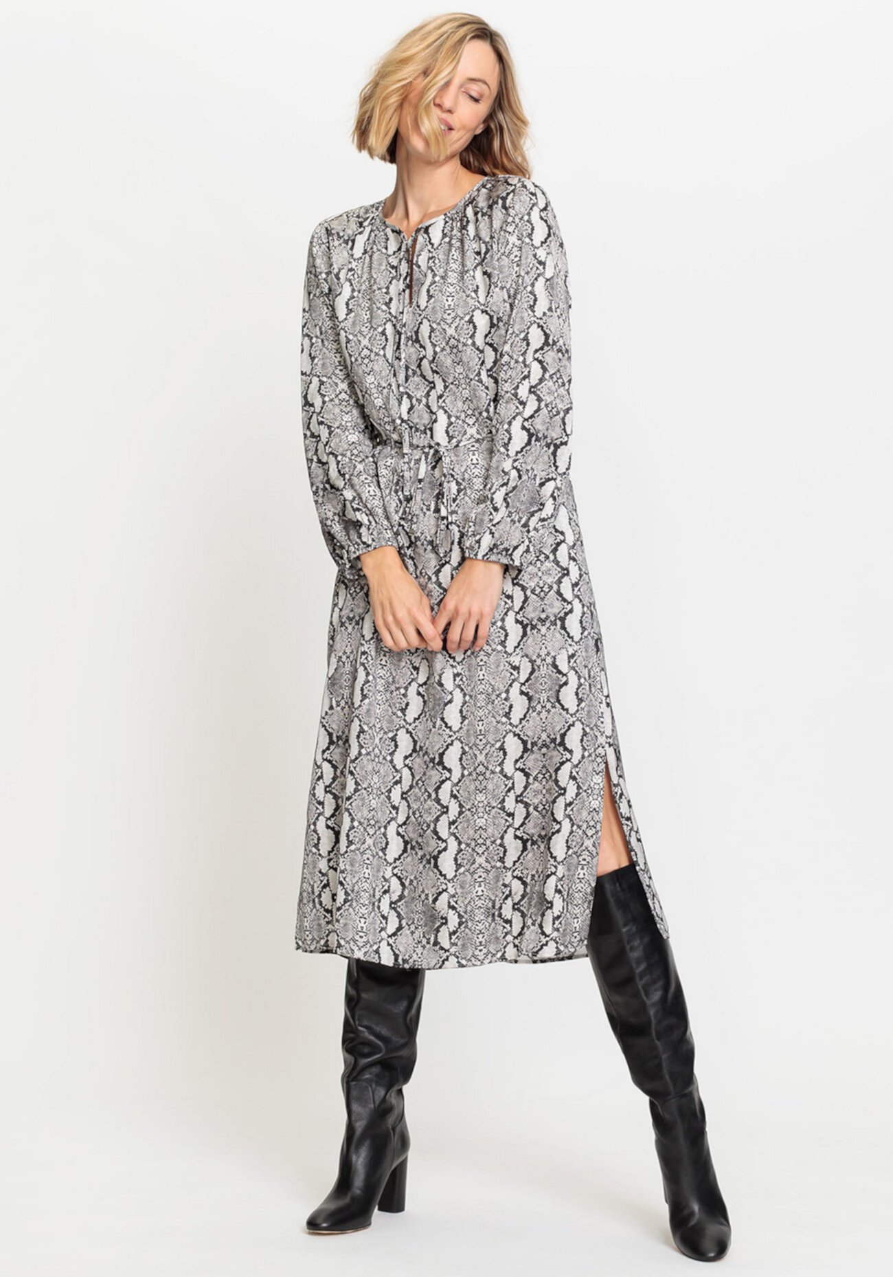 Women's Snake Print Midi Tunic Dress Olsen