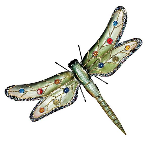 Oversized Dragonfly Metal Wall Sculpture Design Toscano