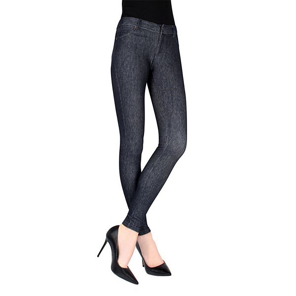 Unbottled Cotton Blend Denim Jean Leggings Memoi