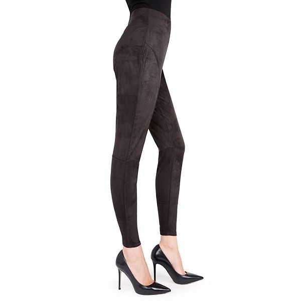 Women's Vegan Suede High-waist Shaping Leggings Memoi