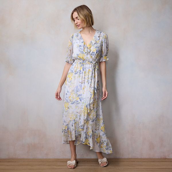 Women's LC Lauren Conrad Ruffled Wrap Floral Maxi Dress LC Lauren Conrad