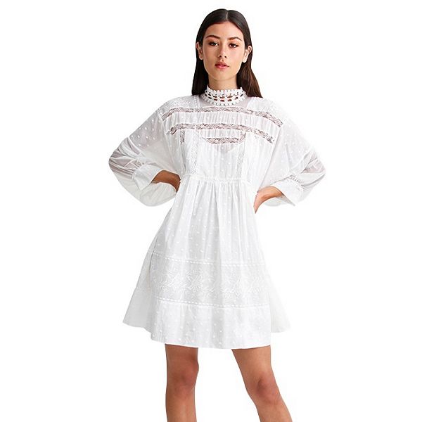 Unforgettable Oversized Lace Mini Dress Belle & Bloom