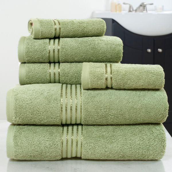 Lavish Home 18-pc. Cotton Glossy Stripe Bath Towel Set Lavish Home