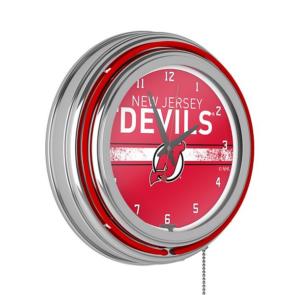 Пластиковые аналоговые настенные часы с логотипом New Jersey Devils, 37 см, 2,5 кг Trademark Gameroom