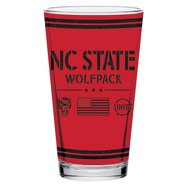 Пивной стакан NC State Wolfpack OHT с двойной графикой, объём 473 мл, 100% стекло Unbranded