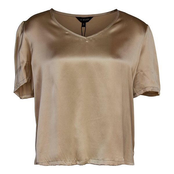 Champagne V-neck Blouse Le Reussi