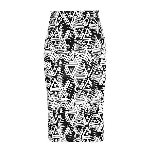 Amour Geometric Pencil Skirt Le Reussi