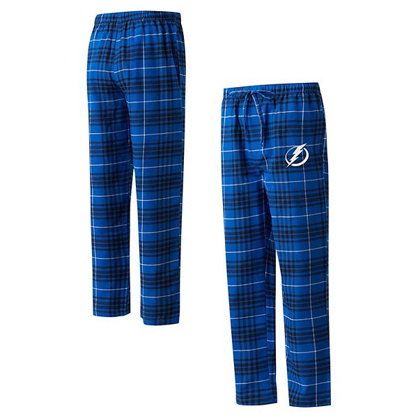 Men's Concepts Sport Blue/Black Tampa Bay Lightning Concord Flannel Sleep Pants Unbranded