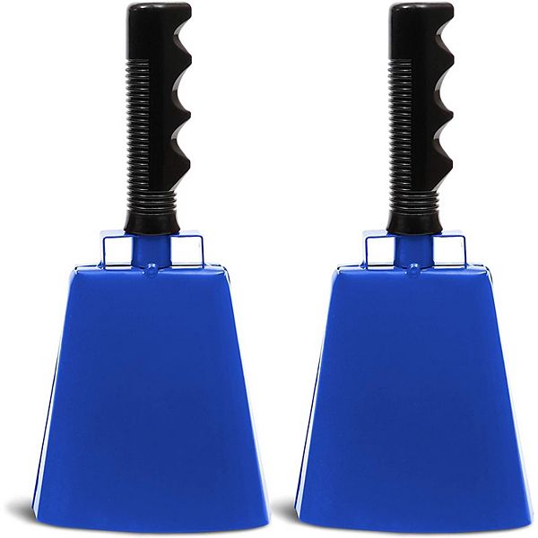 Cowbells With Handles, Blue Noise Makers Set (9.5 Inches, 2-pack) Blue Panda