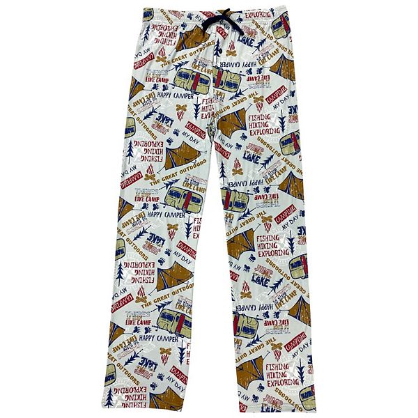 No Place Like Camp Men's Adult Long Printed Sleep Pant - Large MCCC Sportswear