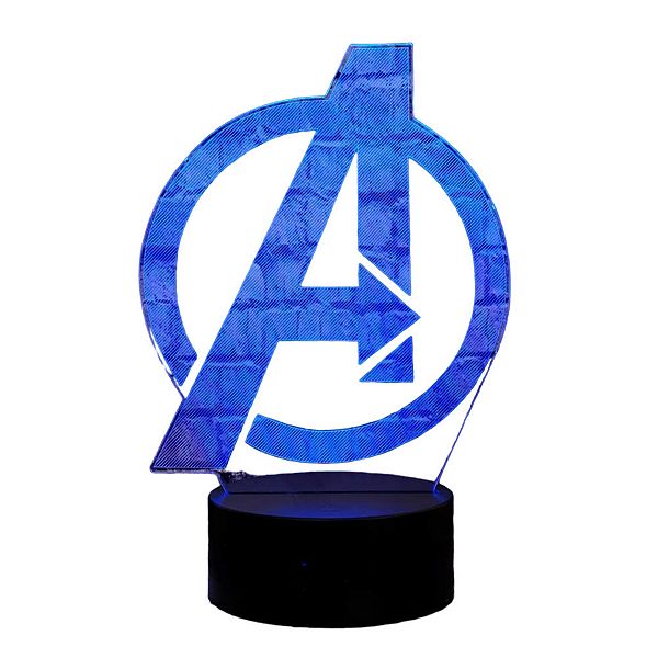 3D ночник с логотипом Marvel Avengers, 7 цветов, светодиодный, срок службы 50 000 часов Night Light Designs