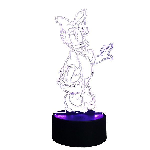 Ночник 3D Disney Дейзи Дак, 7 цветов, LED, питание от USB или батареек Night Light Designs