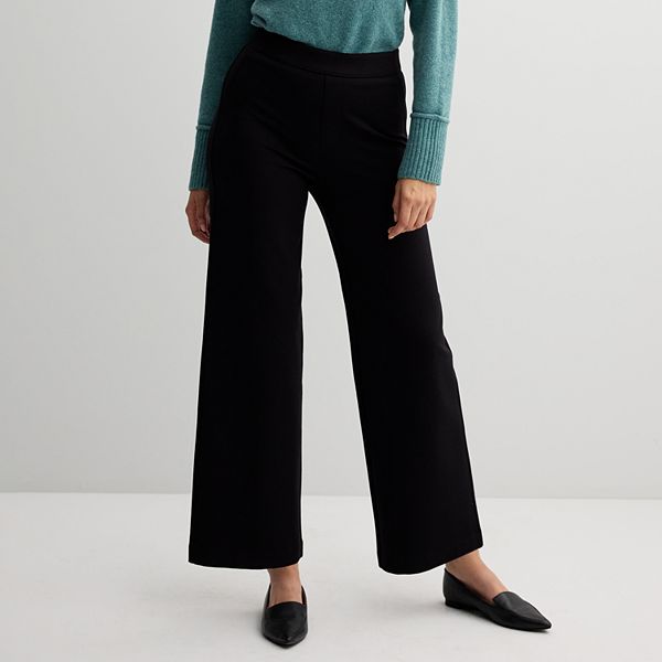 Petite Nine West Ponte Wide Pants Nine West