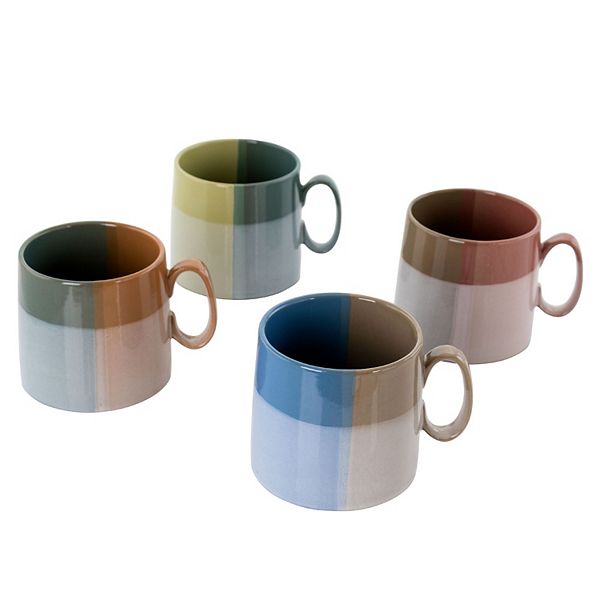 Gibson Home Glasgow 4 Piece 19.5 Ounce Fine Ceramic Cup Set Gibson Home