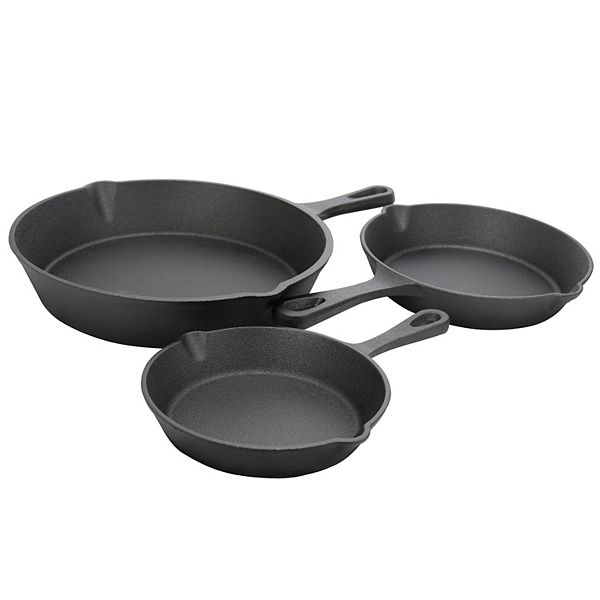 Gibson Home Addlestone 3 Piece Pre-Seasoned Cast Iron Skillet Set Gibson Everyday